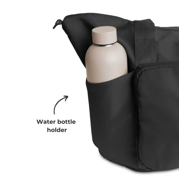 THE FOLDIE Travel Tote Bag Black NEW Original Package & Tag EXPANDABLE 40L Nylon - Picture 7 of 16